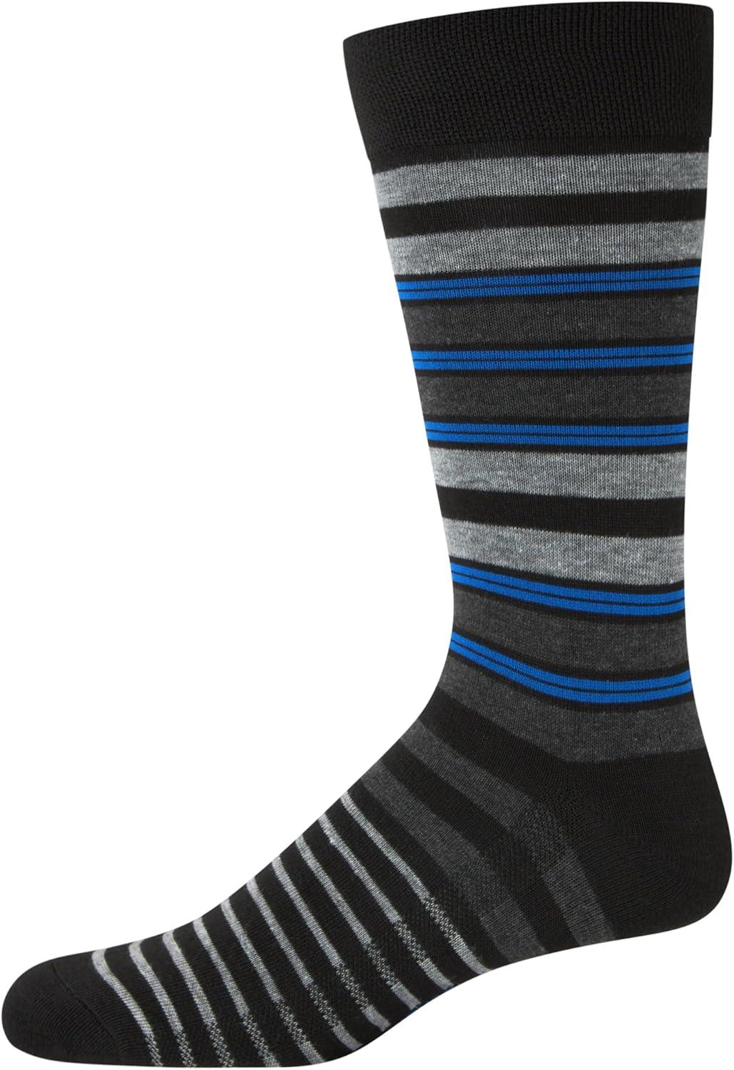 imageVan Heusen Mens Dress Socks 7 Pack Soft Stretch Moisturing Wicking Work Crew Socks for Men Sizes 6125DenimGreyBlack