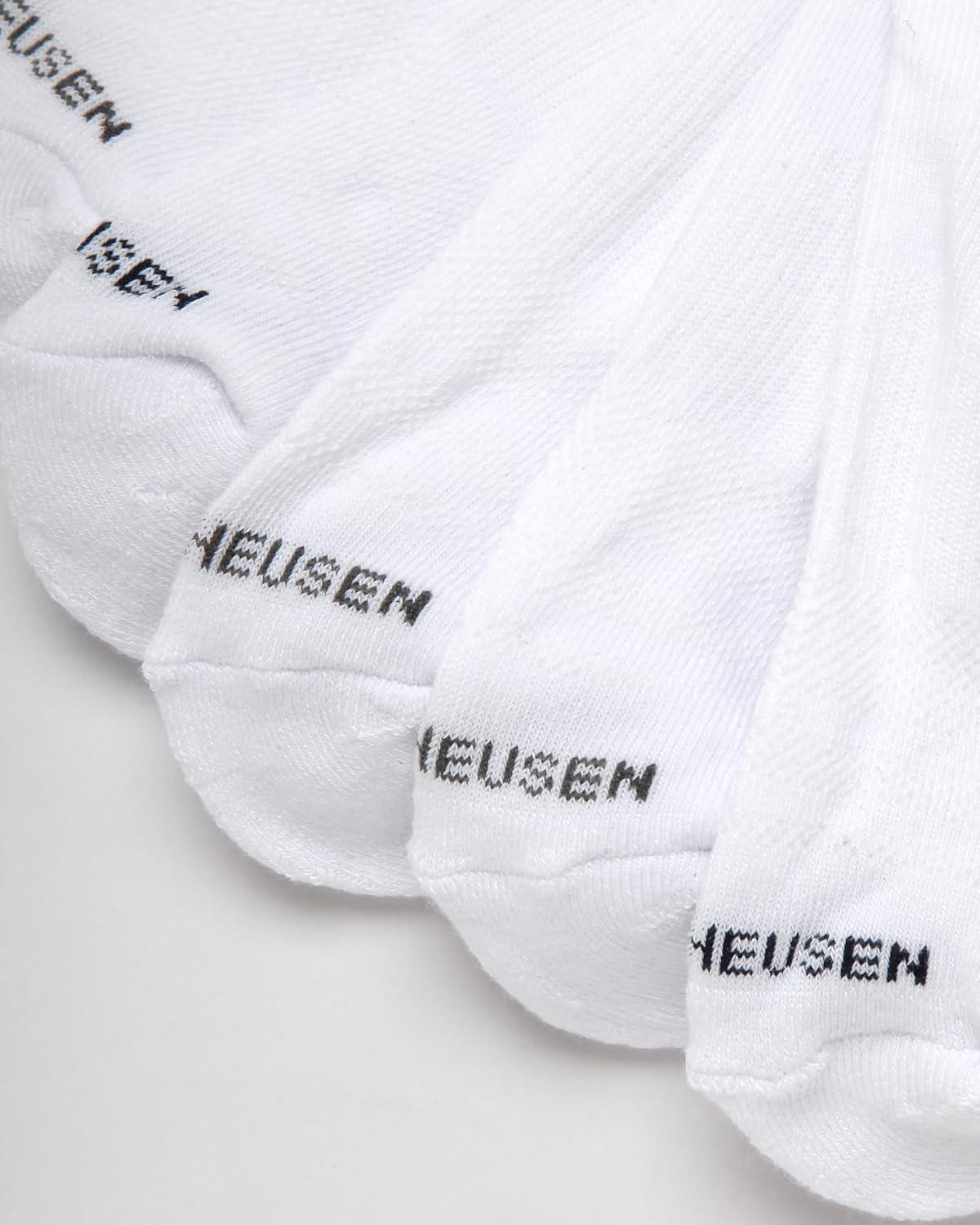 imageVan Heusen Mens Low Cut Socks 12 Pack Moisture Wicking Cushioned Athletic No Show Socks for MenAll White