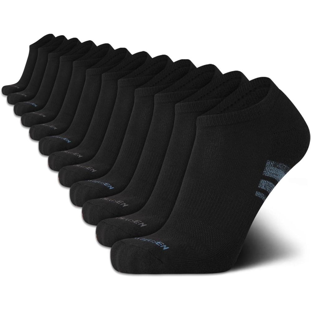imageVan Heusen Mens Low Cut Socks 12 Pack Moisture Wicking Cushioned Athletic No Show Socks for MenBlack