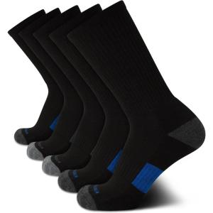 Van Heusen Men’s Athletic Crew Socks (5-Pack)(Black/Grey Multi)