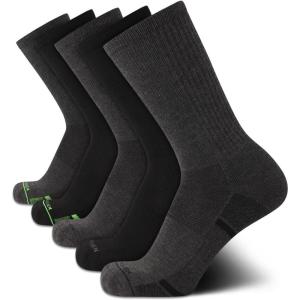 Van Heusen Men’s Athletic Crew Socks (5-Pack)(Grey Heather/Black)