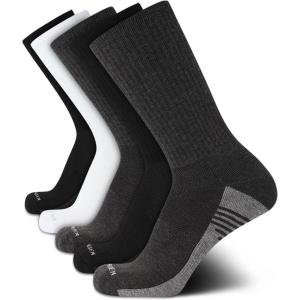 Van Heusen Men’s Athletic Crew Socks (5-Pack)(Grey Multi)