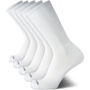 Van Heusen Men’s Athletic Crew Socks (5-Pack)(White)
