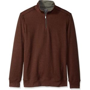 Van Heusen Mens Big and Tall Flex Long Sleeve 1/4 Zip Soft Sweater FleecePullover Sweater(Red Picante)