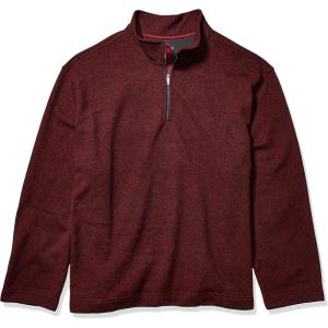 Van Heusen Mens Big and Tall Flex Long Sleeve 1/4 Zip Soft Sweater FleecePullover Sweater(Rhododendron)