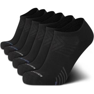Van Heusen Mens Low Cut Socks – 6 Pack Moisture Wicking Cushioned Athletic No Show Socks for Men(Coal Black)