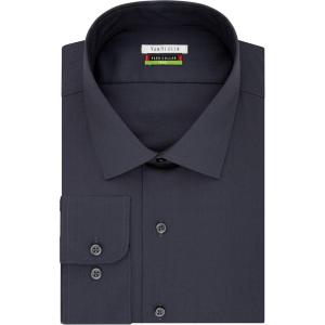 Van Heusen Men’s BIG FIT Dress Shirts Flex Collar Solid (Big and Tall)(Charcoal)