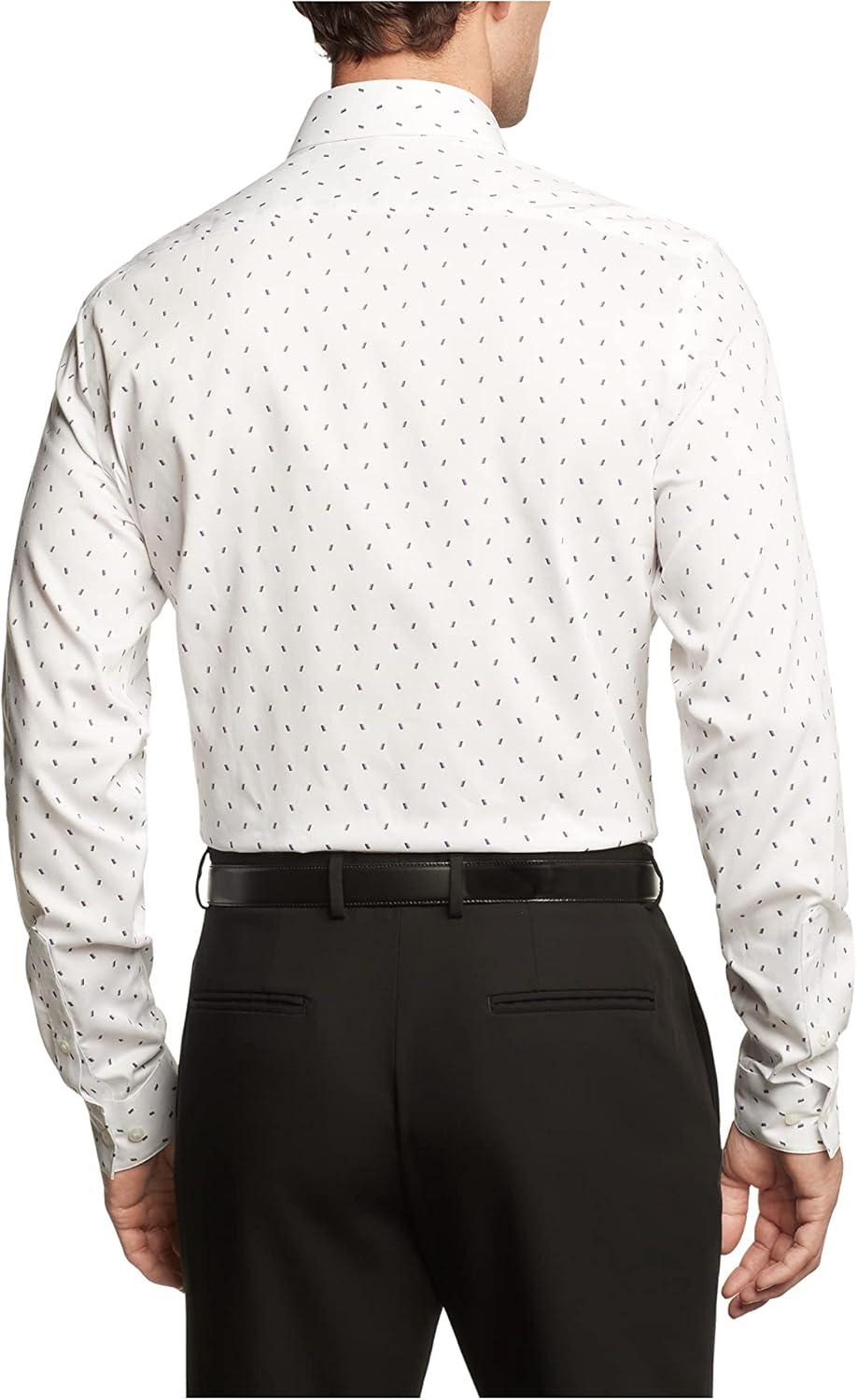 imageVan Heusen Mens Dress Shirt Slim Fit Ultra Wrinkle Free Flex Collar StretchConcord