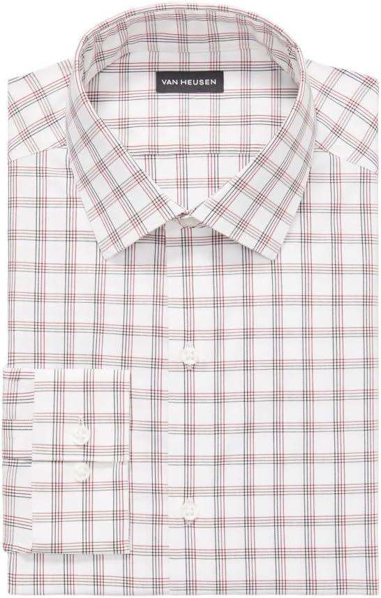 imageVan Heusen Mens Dress Shirt Slim Fit Ultra Wrinkle Free Flex Collar StretchFire Multi
