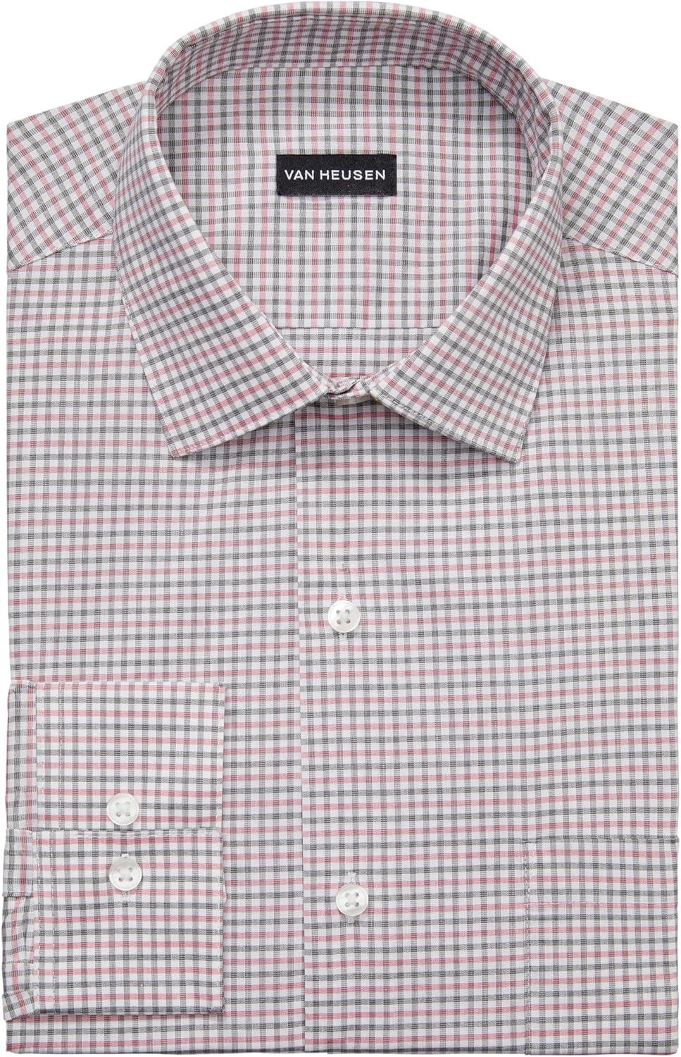 imageVan Heusen Mens Dress Shirt Slim Fit Ultra Wrinkle Free Flex Collar StretchGrenadine