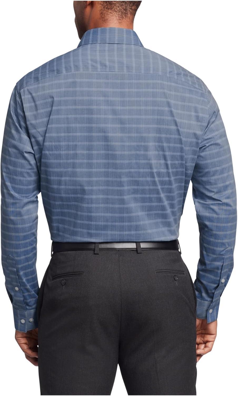 imageVan Heusen Mens Dress Shirt Slim Fit Ultra Wrinkle Free Flex Collar StretchNavy