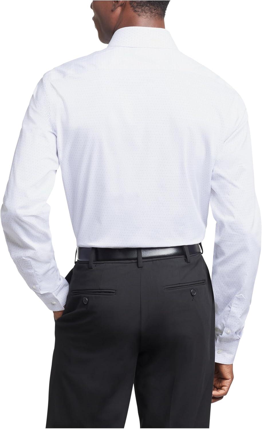 imageVan Heusen Mens Dress Shirt Slim Fit Ultra Wrinkle Free Flex Collar StretchPlum Multi