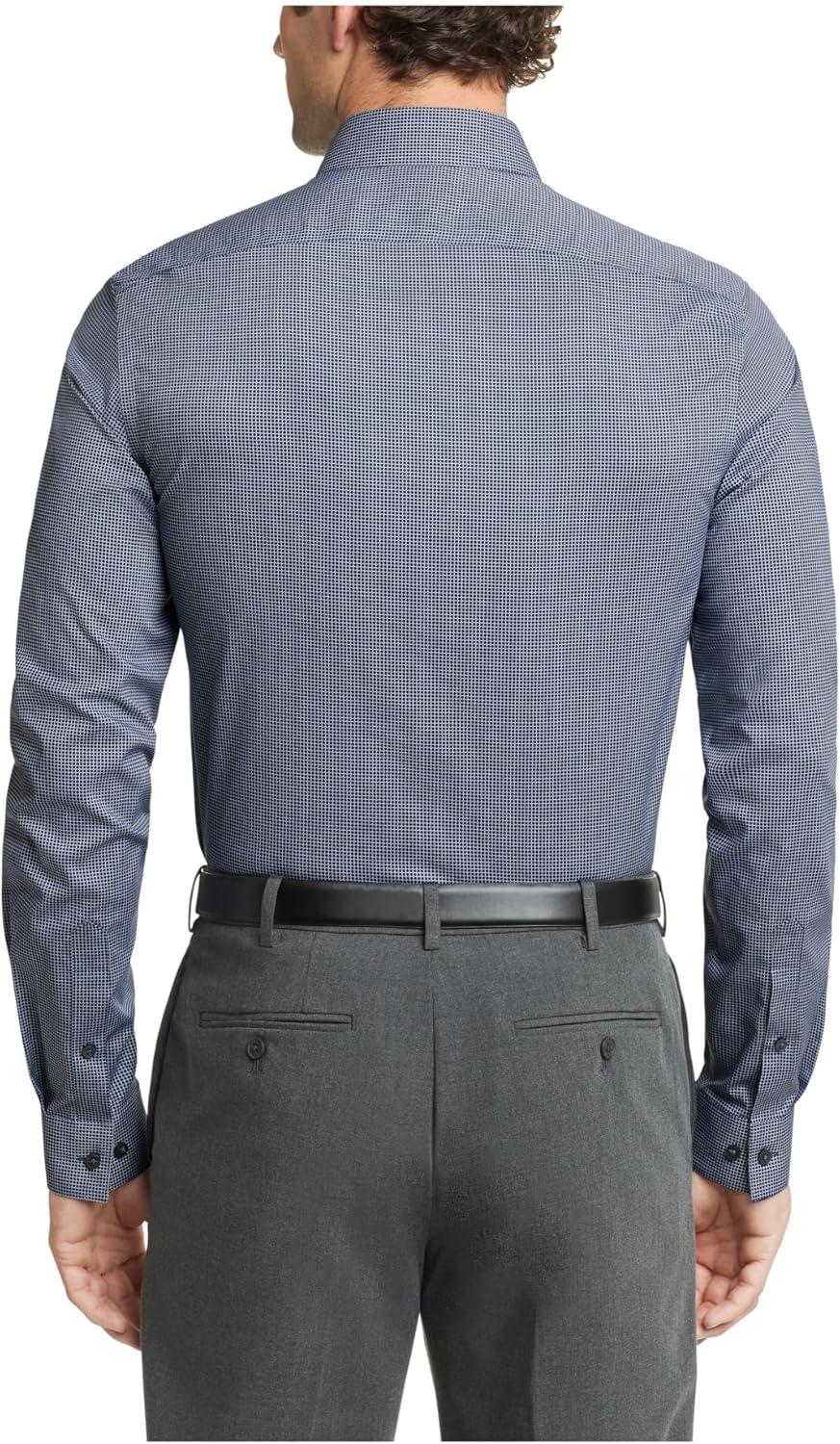 imageVan Heusen Mens Dress Shirt Slim Fit Ultra Wrinkle Free Flex Collar StretchStar Ocean