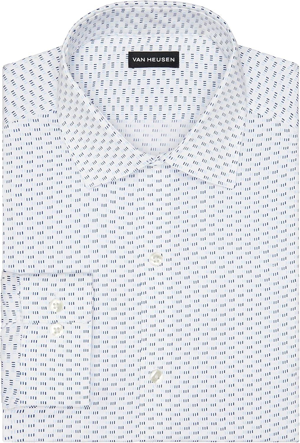 imageVan Heusen Mens Dress Shirt Slim Fit Ultra Wrinkle Free Flex Collar StretchWater