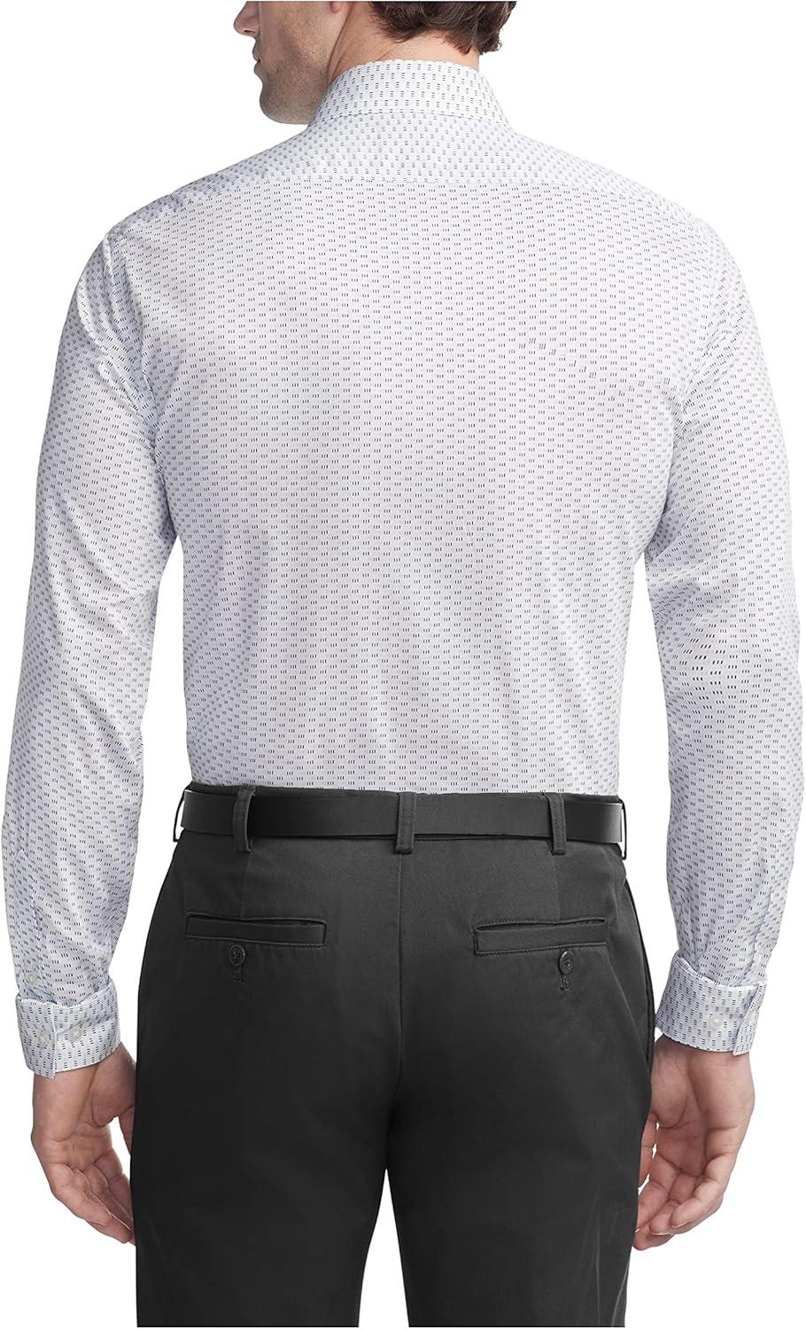 imageVan Heusen Mens Dress Shirt Slim Fit Ultra Wrinkle Free Flex Collar StretchWater