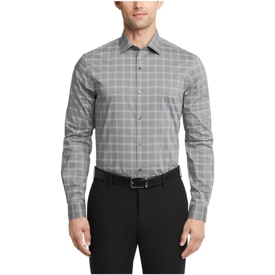 imageVan Heusen Mens Dress Shirt Slim Fit Ultra Wrinkle Free Flex Collar StretchRock