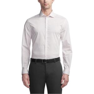 Van Heusen Men’s Dress Shirt Slim Fit Ultra Wrinkle Free Flex Collar Stretch(Apricot)
