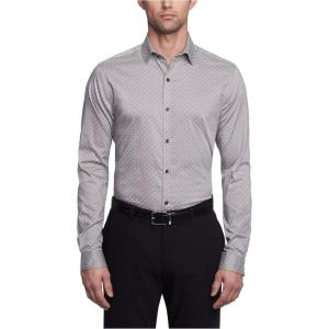 Van Heusen Men’s Dress Shirt Slim Fit Ultra Wrinkle Free Flex Collar Stretch(Flint)