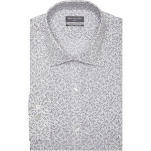 Van Heusen Men’s Dress Shirt Slim Fit Ultra Wrinkle Free Flex Collar Stretch(Heather)