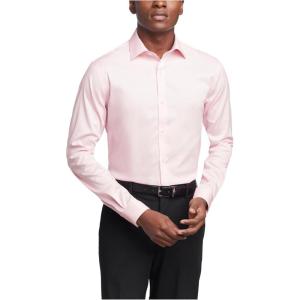 Van Heusen Men’s Dress Shirt Slim Fit Ultra Wrinkle Free Flex Collar Stretch(Pale Pink)