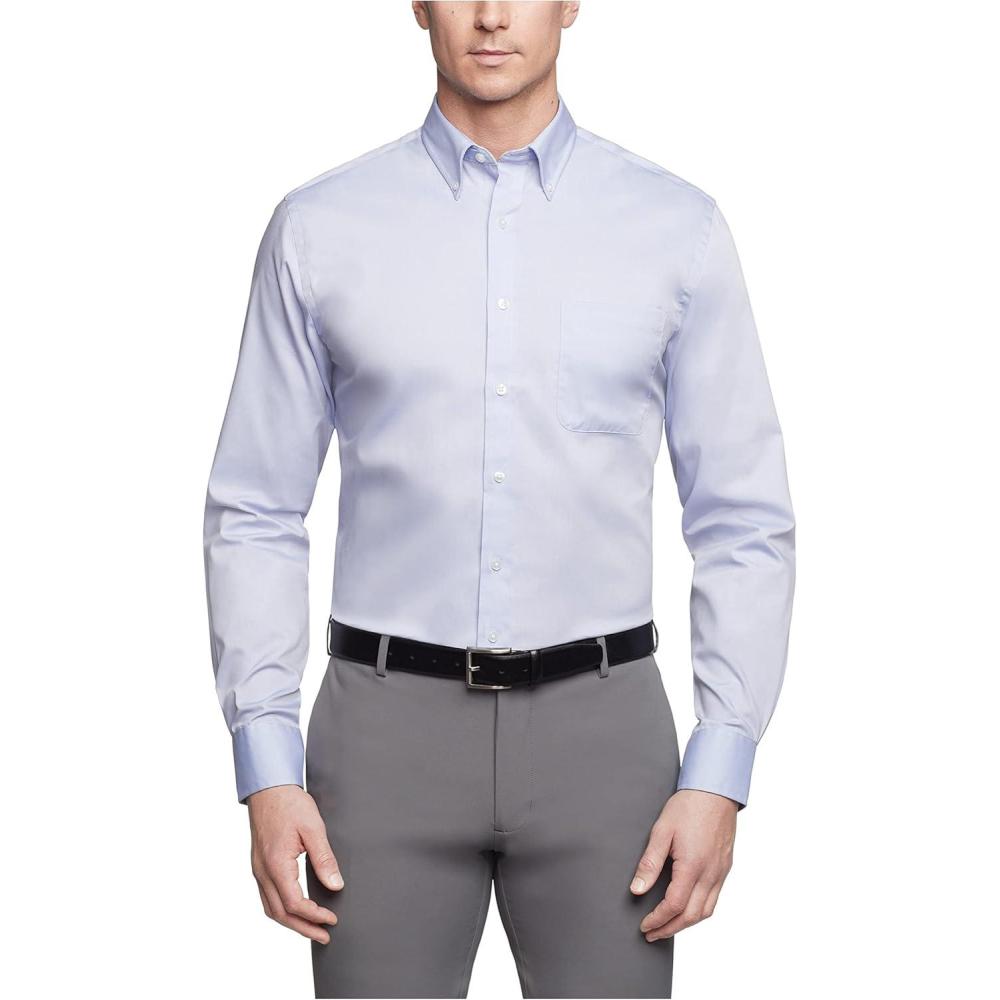 imageVan Heusen Mens Pinpoint Solid ShirtBlue