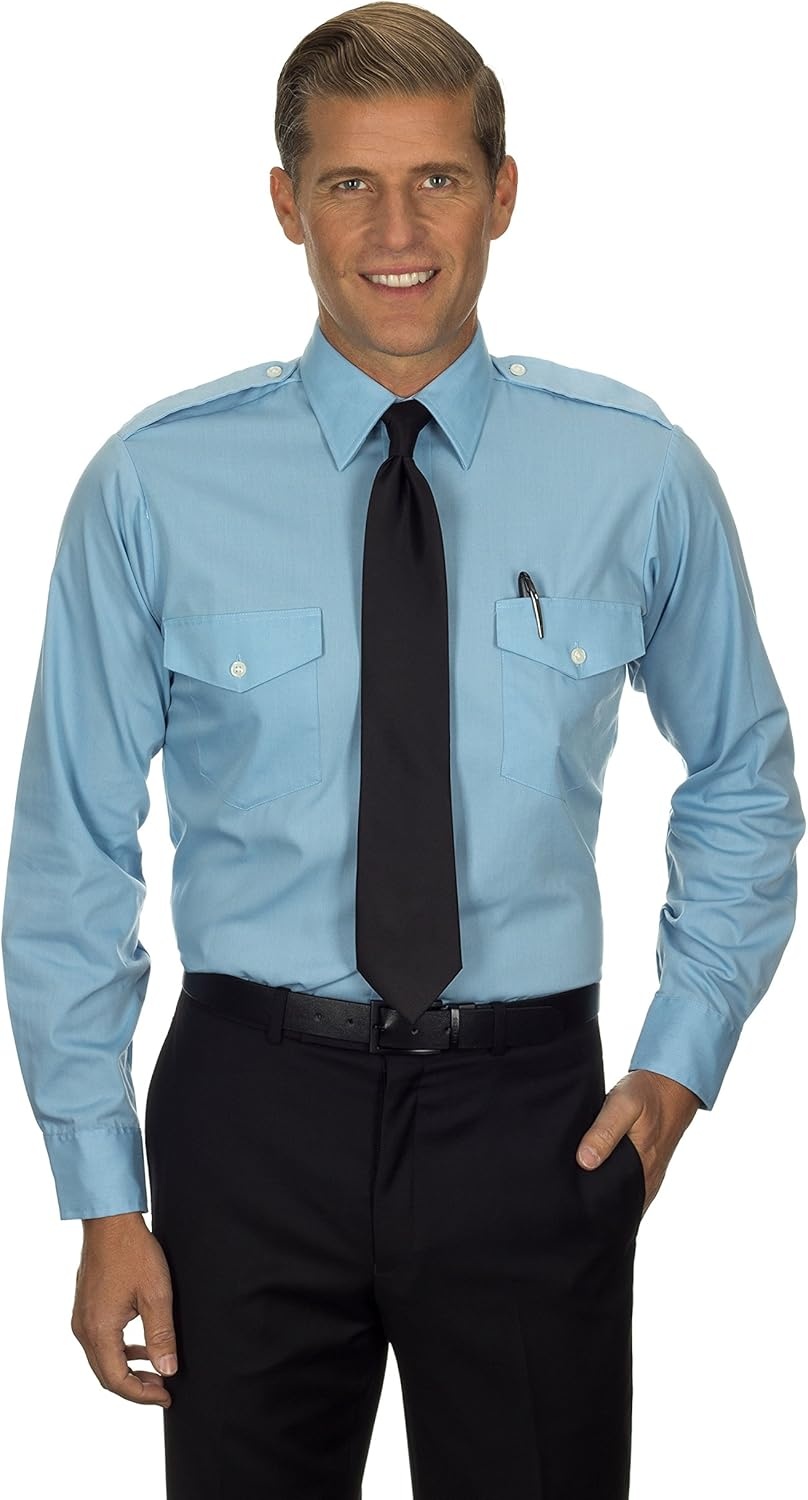 image:imageVan Heusen Mens Van Heusen Mens Pilot Dress Shirt Long Sleeve AviatorLight Blue