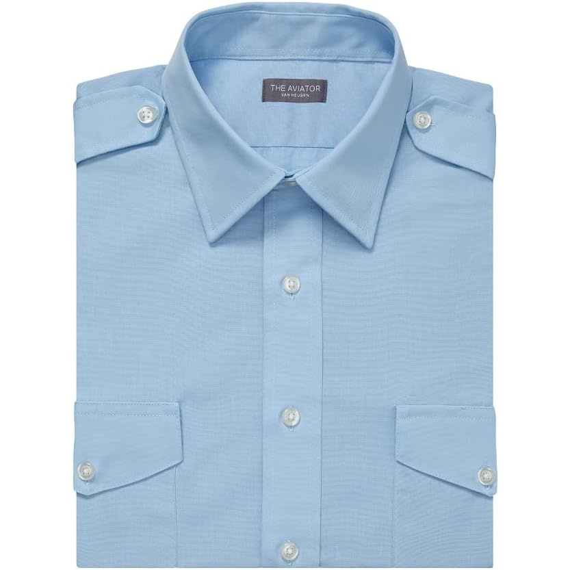 image:imageVan Heusen Mens Van Heusen Mens Pilot Dress Shirt Long Sleeve AviatorLight Blue