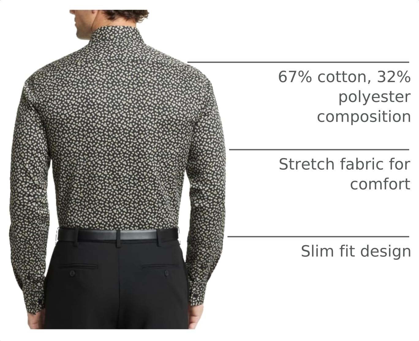 image:imageVan Heusen Mens Dress Shirt Slim Fit Stain Shield StretchOld Beige Stone