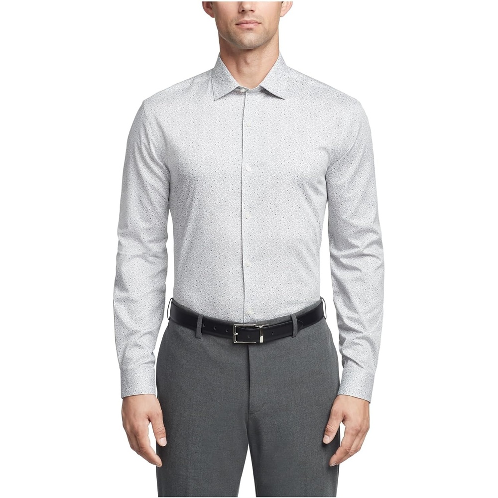 image:imageVan Heusen Mens Dress Shirt Slim Fit Stain Shield StretchOld Grey Clouds
