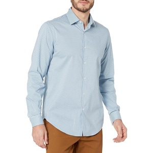 Van Heusen Men’s Dress Shirt Slim Fit Stain Shield Stretch(Old Blue Topaz)
