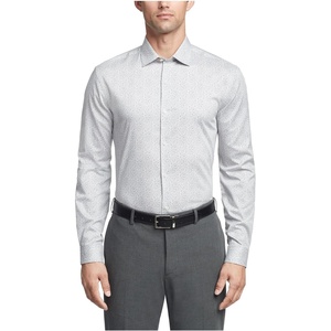 Van Heusen Men’s Dress Shirt Slim Fit Stain Shield Stretch(Old Grey Clouds)