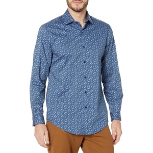 Van Heusen Men’s Dress Shirt Slim Fit Stain Shield Stretch(Old Night Blue)