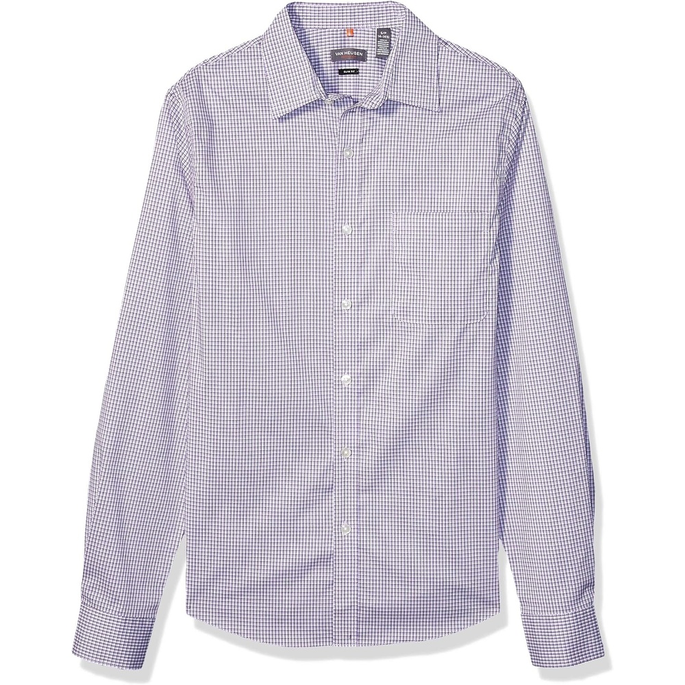 image:imageVan Heusen Mens Traveler StretchEnglish Violet Check