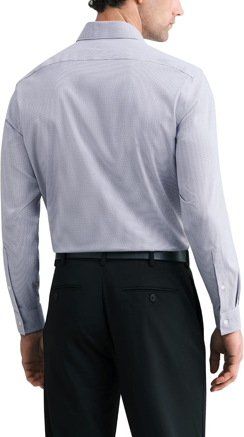 image:imageVan Heusen Mens Dress Shirt Slim Fit Ultra Wrinkle Free Flex Collar StretchBrown Cobalt Check