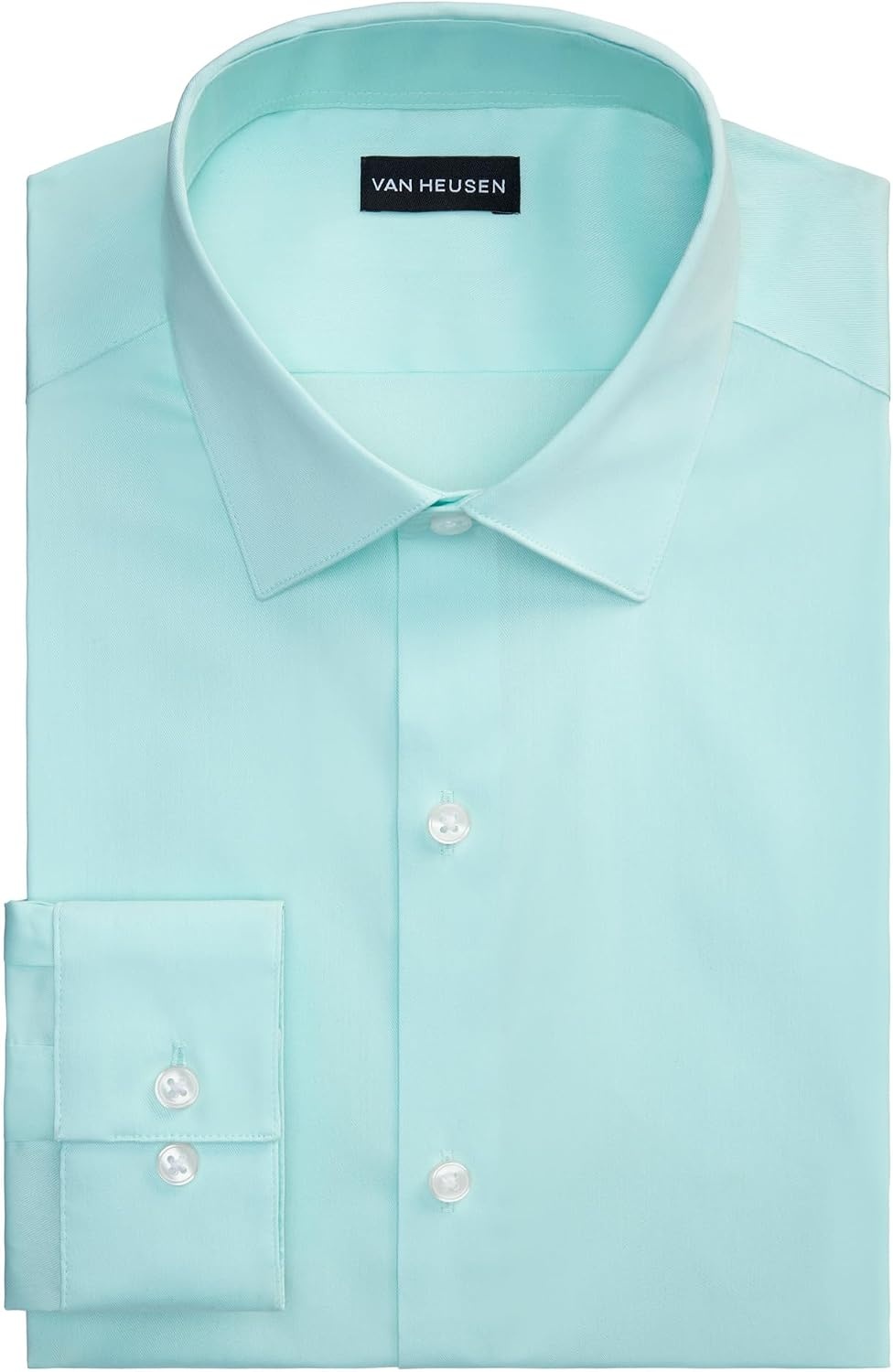 image:imageVan Heusen Mens Dress Shirt Slim Fit Ultra Wrinkle Free Flex Collar StretchClearwater Blue