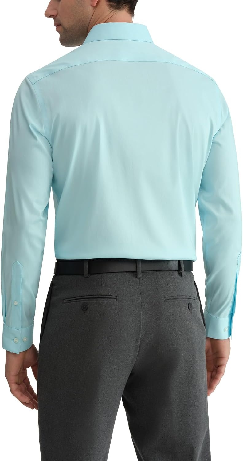 image:imageVan Heusen Mens Dress Shirt Slim Fit Ultra Wrinkle Free Flex Collar StretchClearwater Blue