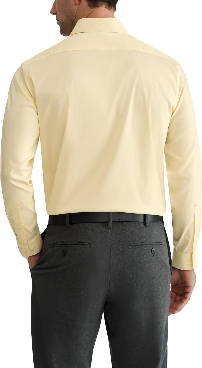 image:imageVan Heusen Mens Dress Shirt Slim Fit Ultra Wrinkle Free Flex Collar StretchCream