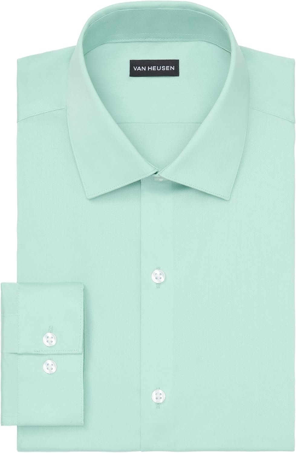 image:imageVan Heusen Mens Dress Shirt Slim Fit Ultra Wrinkle Free Flex Collar StretchMint