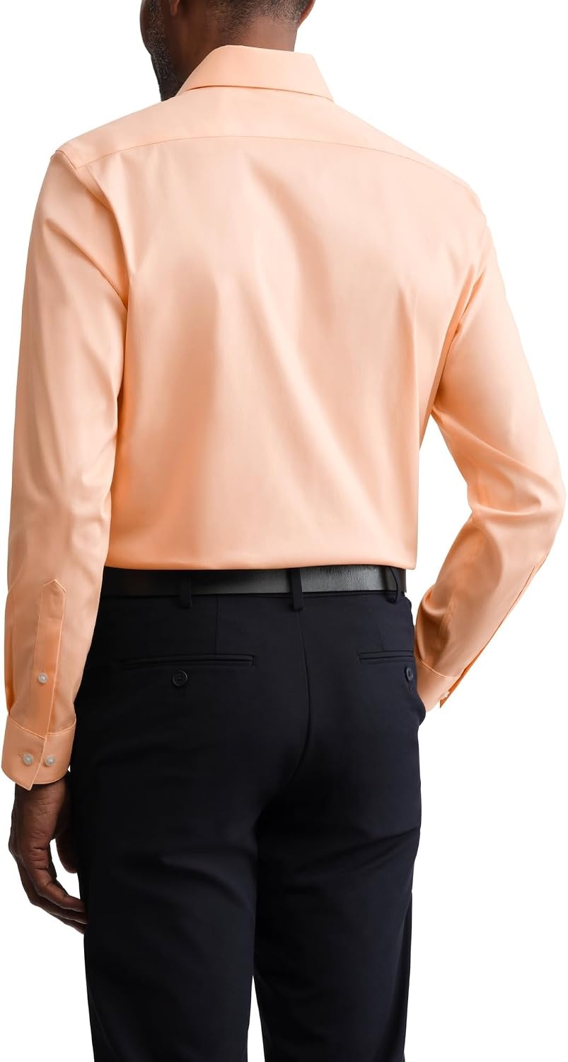 image:imageVan Heusen Mens Dress Shirt Slim Fit Ultra Wrinkle Free Flex Collar StretchPapaya