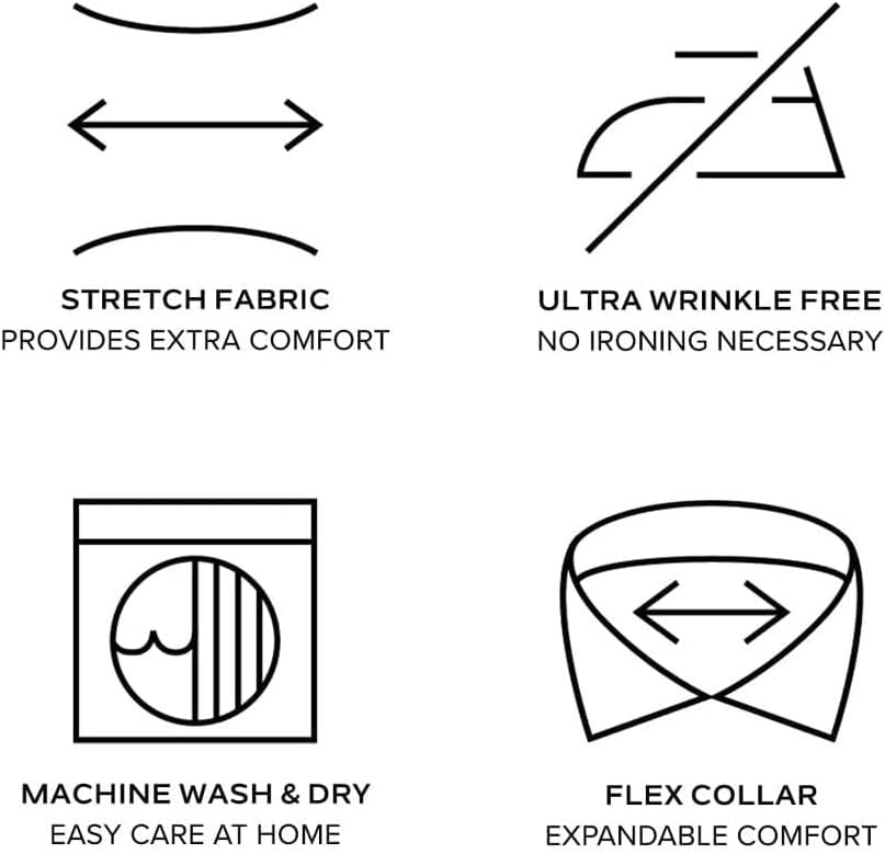 image:imageVan Heusen Mens Dress Shirt Slim Fit Ultra Wrinkle Free Flex Collar StretchWhite Wash