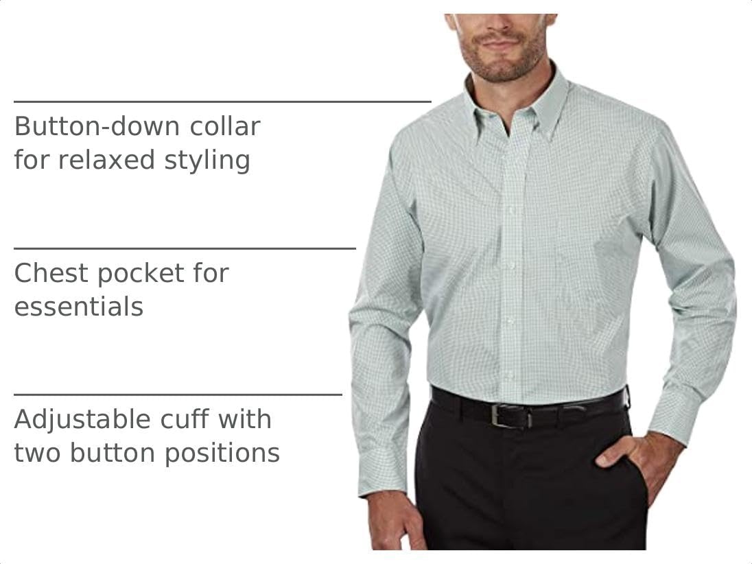 image:imageVan Heusen Mens Pinpoint StripeGreen Chicory