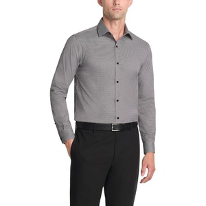Van Heusen Men’s Dress Shirt Slim Fit Ultra Wrinkle Free Flex Collar Stretch(Black 3)