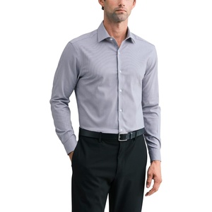 Van Heusen Men’s Dress Shirt Slim Fit Ultra Wrinkle Free Flex Collar Stretch(Brown Cobalt Check)