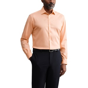 Van Heusen Men’s Dress Shirt Slim Fit Ultra Wrinkle Free Flex Collar Stretch(Papaya)